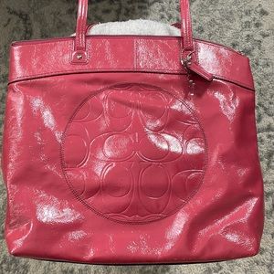 Coach Laura XL Patent Leather Tote Shoulder Bag